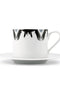 Κούπα Cappuccino με Πιατάκι Rotate Ikat σε 2 Αποχρώσεις-Μαύρο