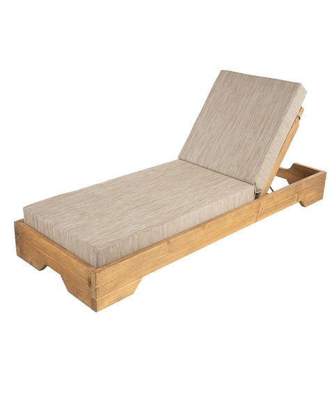 Ξύλινη Ξαπλώστρα με Μαξιλάρι Chizu 70x200x22cm