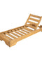 Ξύλινη Ξαπλώστρα με Μαξιλάρι Chizu 70x200x22cm