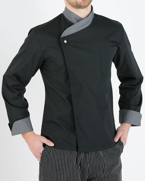 Unisex Δίχρωμο Σακάκι Μάγειρα Cuisine σε 4 Αποχρώσεις-Γκρι-Medium
