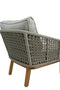 Πολυθρόνα με Μαξιλάρι από Ξύλο Teak & Κορδόνι Riviera Lounge 72x83x73cm