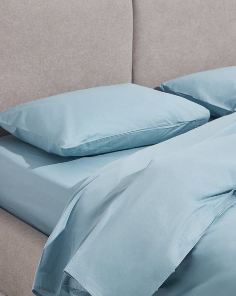 Βαμβακερό Σεντόνι με Λάστιχο Daker II-Πετρόλ-Super Υπέρδιπλη
