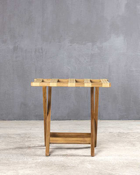 Πτυσσόμενη Βαλιτσοθήκη από Ξύλο Teak Devya 38x55x50cm