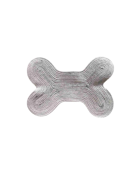 Βαμβακερό Χαλί Dog Station σε Σχήμα Κόκκαλο Doggy 40x60cm 8 Αποχρώσεις-Εκρού