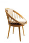 Πολυθρόνα Από Ξύλο Teak με Μαξιλάρι Ela 60x60x80cm