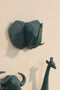 Διακοσμητικό Ξύλινο Άγκιστρο Τοίχου Animal Big Elephant 15x20cm σε 7 Αποχρώσεις-Peacock Green