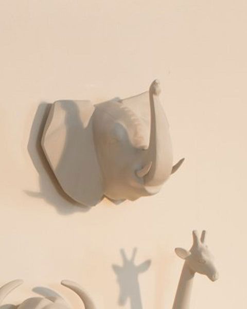 Διακοσμητικό Ξύλινο Άγκιστρο Τοίχου Animal Big Elephant 15x20cm σε 7 Αποχρώσεις-Γκρι Απαλό