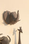 Διακοσμητικό Ξύλινο Άγκιστρο Τοίχου Animal Big Elephant 15x20cm σε 7 Αποχρώσεις-Stone