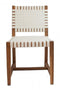 Καρέκλα Από Natural Ξύλο Teak με Πλεκτές Ζώνες Ellis 84x65x72cm