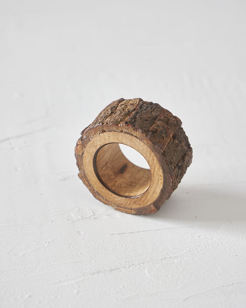Ξύλινο Natural Δαχτυλίδι Πετσέτας Φαγητού Καφέ Ember 5x5cm