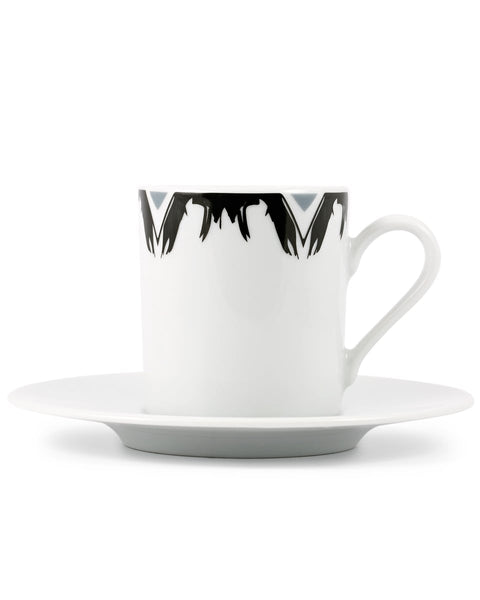 Κούπα Espresso με Πιατάκι Rotate Ikat σε 2 Αποχρώσεις-Μαύρο