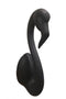 Διακοσμητικό Ξύλινο Άγκιστρο Τοίχου Animal Big Flamingo Υ30cm σε 7 Αποχρώσεις-Μαύρο