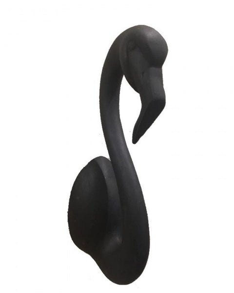 Διακοσμητικό Ξύλινο Άγκιστρο Τοίχου Animal Big Flamingo Υ30cm σε 7 Αποχρώσεις-Μαύρο
