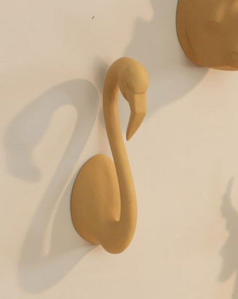 Διακοσμητικό Ξύλινο Άγκιστρο Τοίχου Animal Big Flamingo Υ30cm σε 7 Αποχρώσεις-Μουσταρδί