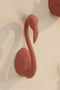 Διακοσμητικό Ξύλινο Άγκιστρο Τοίχου Animal Big Flamingo Υ30cm σε 7 Αποχρώσεις-Terracotta