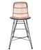 Ψηλό Σκαμπώ απο Φυσικό Rattan Flander 45x60x65/96cm