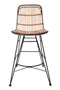 Ψηλό Σκαμπώ απο Φυσικό Rattan Flander 45x60x65/96cm