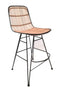 Ψηλό Σκαμπώ απο Φυσικό Rattan Flander 45x60x65/96cm