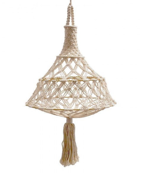 Macrame Κρεμαστό Φωτιστικό Οροφής Cantalabra 40x40x45cm