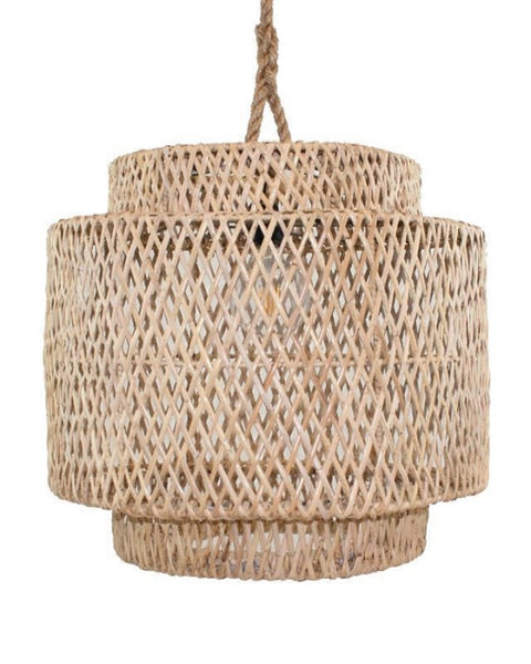 Rattan Φωτιστικό Κέλυφος Οροφής Danish 50x50x45cm