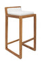 Ψηλό Σκαμπώ Teak με Μαξιλάρι Gravity 46x44x87cm