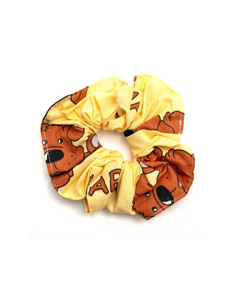 Scrunchie Λαστιχάκι Μαλλιών Happy Dog σε 3 Αποχρώσεις-Κίτρινο