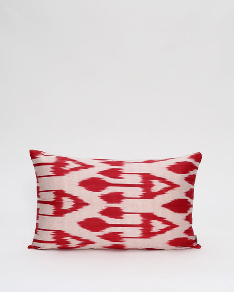 Διακοσμητική Μαξιλαροθήκη Αργαλειού Boho Ikat-Κόκκινο