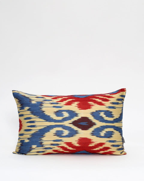 Διακοσμητική Μαξιλαροθήκη Αργαλειού Boho Ikat-Μπλε