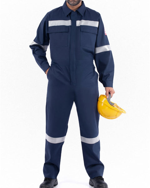 Μονόχρωμη Ολόσωμη Φόρμα Antistatic Fire Retardant Industrial σε 6 Μεγέθη