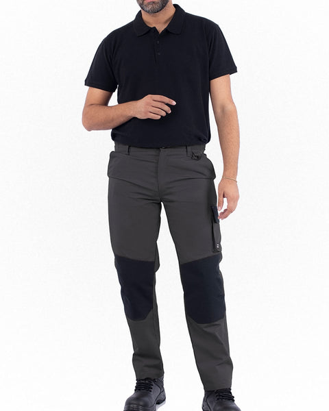 Δίχρωμο Παντελόνι Εργασίας με Ενίσχυση στα Γόνατα Industrial σε 6 Μεγέθη-Small