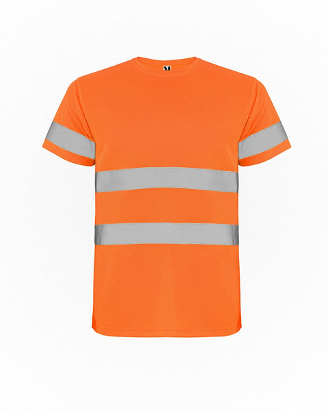 Κοντομάνικη Κίτρινη Μπλούζα T-Shirt με Ανακλαστικές Ταινίες Industrial σε 6 Μεγέθη