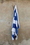 Βαμβακερή Βελουτέ Ζακάρ Πετσέτα Μπάνιου Jia 90x165cm-Μπλε