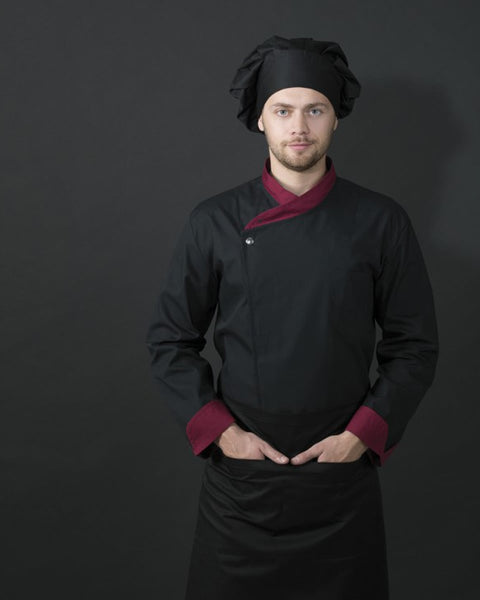 Επαγγελματικός Κλασικός Σκούφος Μάγειρα Cuisine-Μαύρο