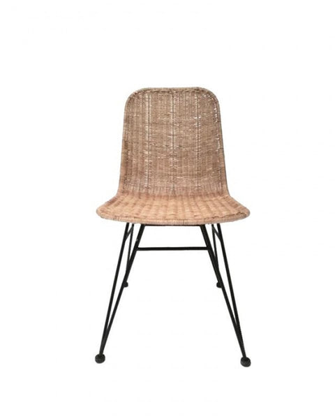 Πλεκτή Χειροποίητη Καρέκλα από Φυσικό Rattan Nina 44x55x47.5cm