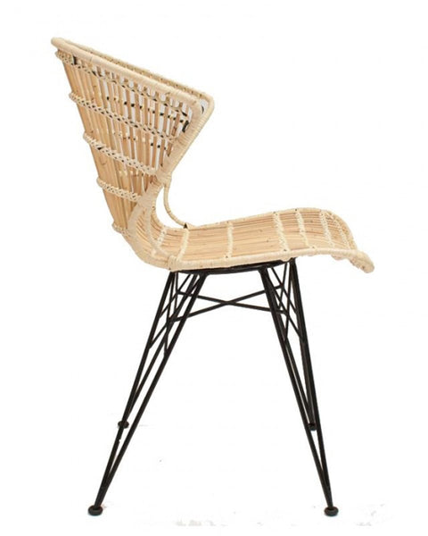 Πολυθρόνα από Φυσικό Rattan Kessie 57x56x84cm