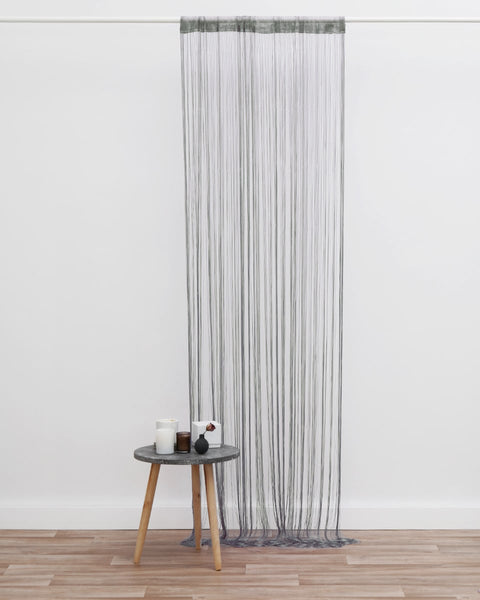 Έτοιμη Ραμμένη Κουρτίνα Κρόσσι 90x250cm Macaroni σε 9 Αποχρώσεις-Ανθρακί