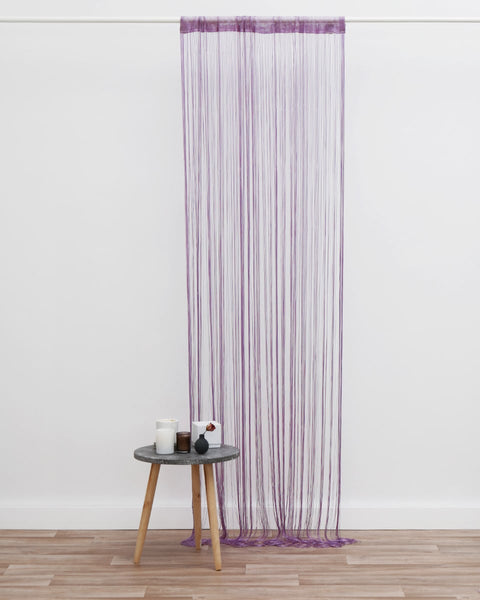 Έτοιμη Ραμμένη Κουρτίνα Κρόσσι 90x250cm Macaroni σε 5 Αποχρώσεις-Μελιτζανί