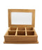 Teak Κουτί Τσαγιού με 6 Θήκες Salon De Te 23x16x8cm