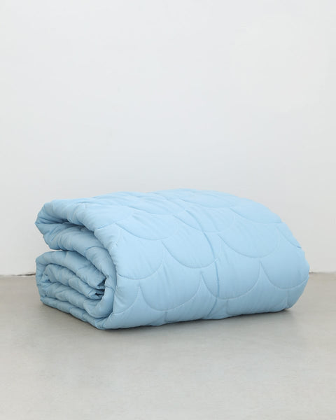 Μονόχρωμο Κουβερλί Microfiber Sandy-Άκουα-Μονή