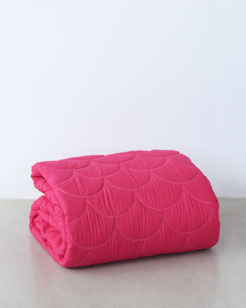 Μονόχρωμο Κουβερλί Microfiber Sandy-Φούξια-Μονή