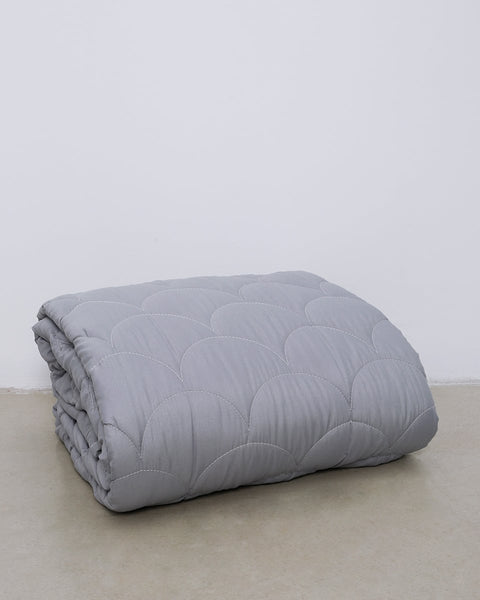 Μονόχρωμο Κουβερλί Microfiber Sandy-Γκρι-Υπέρδιπλη