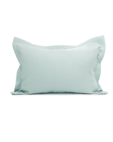 Microsilk Καπιτονέ Μονόχρωμη Oxford Μαξιλαροθήκη Virtuous σε 8 Αποχρώσεις 50x70+5cm-Άκουα