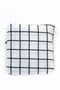 Microsilk Κομποζέ Εμπριμέ Oxford Ζεύγος Μαξιλαροθήκες Άσπρο-Μαύρο Καρό Nano 50x70+5cm