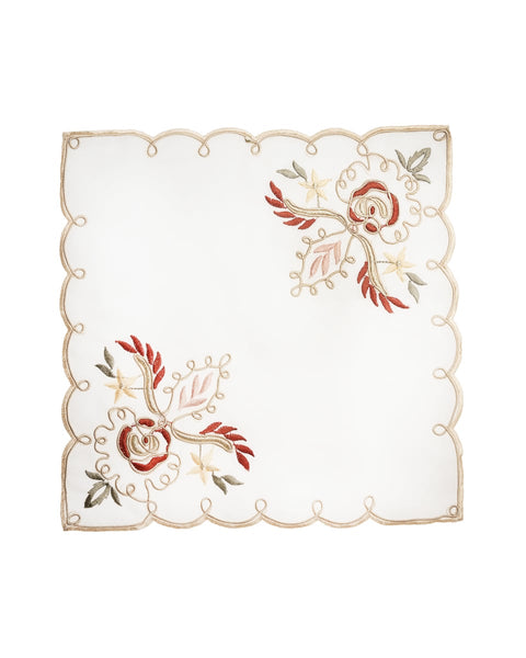 Μπομπονιέρα Κέντημα Άνθη 2 Πλευρές Arabesque Bo Maison 30x30cm