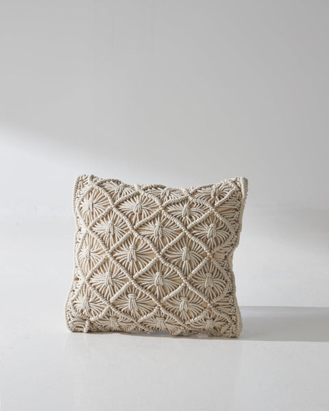 Boho Βαμβακερή Macrame Μαξιλαροθήκη Φιγούρας Luna 40x40cm