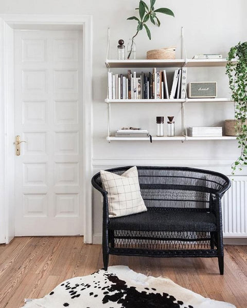 Πλεκτός Διθέσιος Καναπές από Φυσικό Rattan Malawi 123x62x83cm