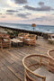 Πλεκτή Πολυθρόνα από Φυσικό Rattan με Μαξιλάρι Mamah 65x72x84cm