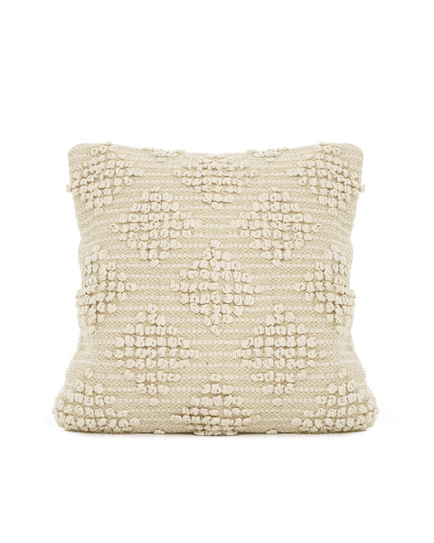 Boho 3d Ανάγλυφη Διακοσμητική Μαξιλαροθήκη Soragia σε 5 Αποχρώσεις 45x45cm-Εκρού