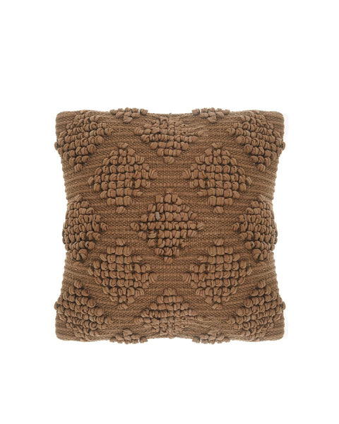 Boho 3d Ανάγλυφη Διακοσμητική Μαξιλαροθήκη Soragia σε 5 Αποχρώσεις 45x45cm-Καφέ