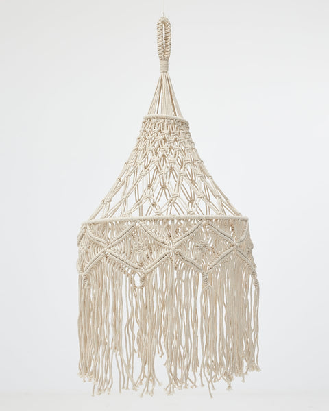 Boho Διακοσμητικό Οροφής Macrame με Κρόσσια Milo 40x61x10cm